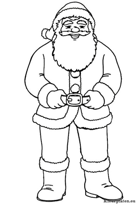 Kerstman kleurplaten