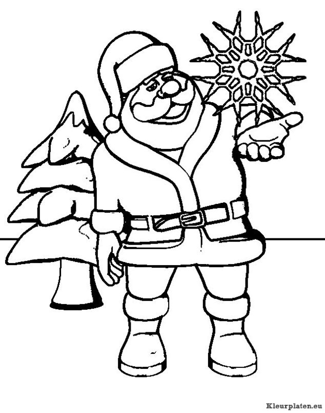 Kerstman kleurplaten