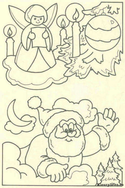Kerstman kleurplaten