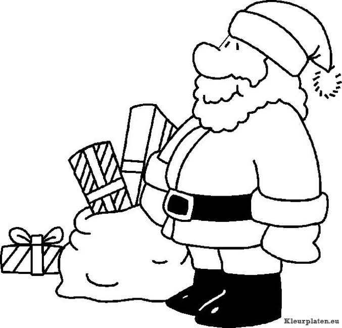 Kerstman kleurplaten