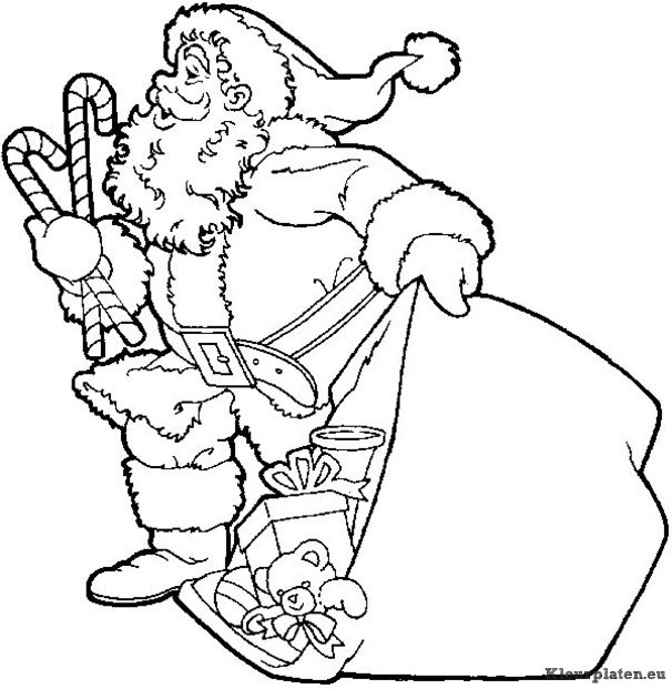 Kerstman kleurplaten