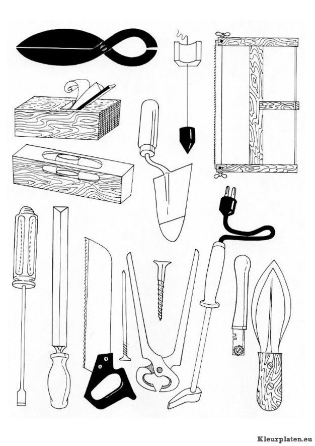 Beroepen gereedschap kleurplaat kleurplaat