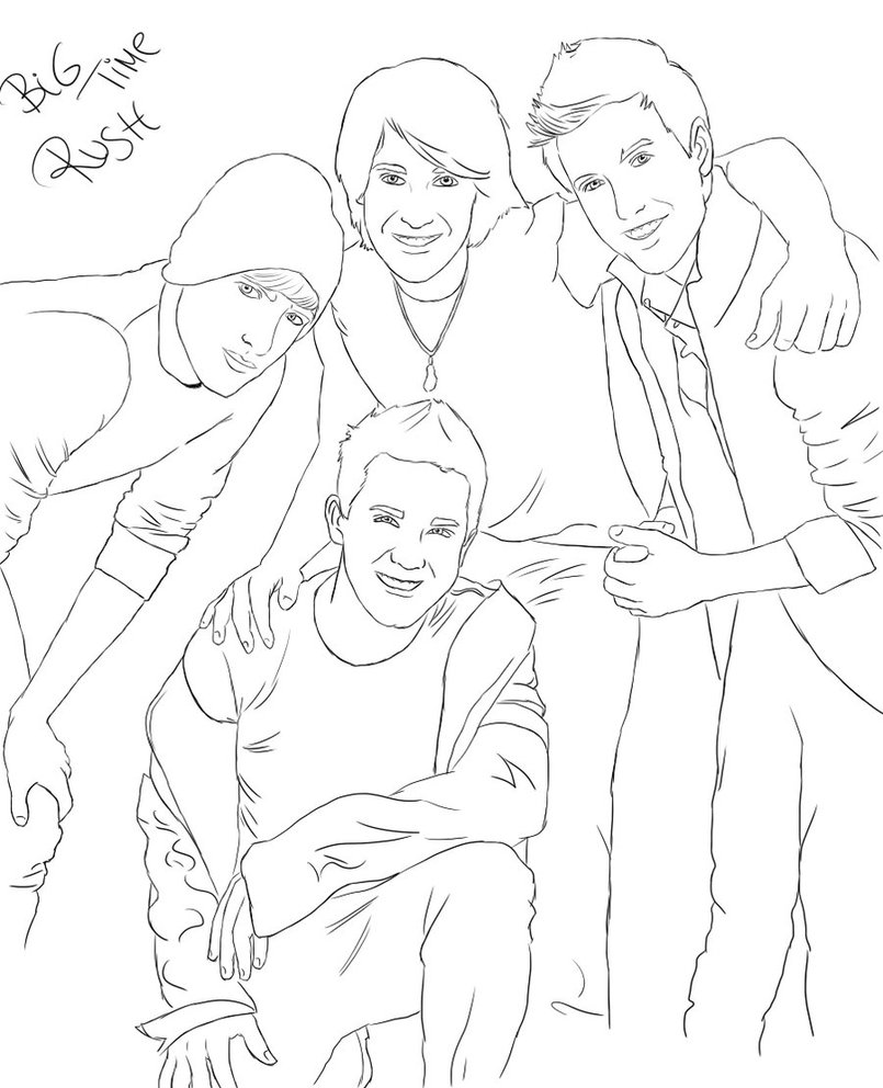 Big time rush kleurplaat