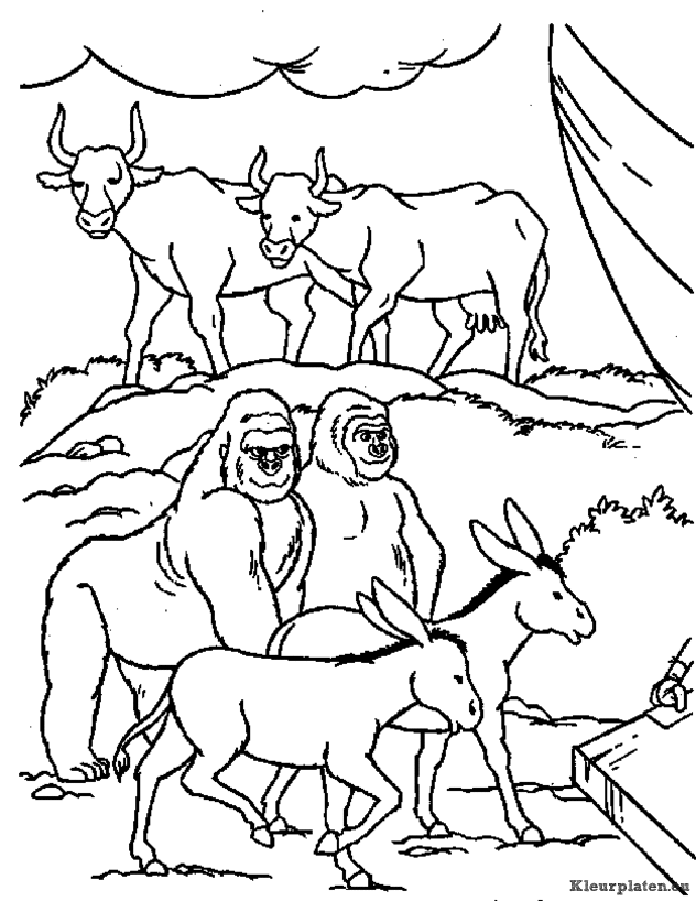 Bijbel ark van noah kleurplaten