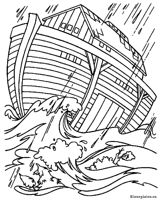 Bijbel ark van noah kleurplaten