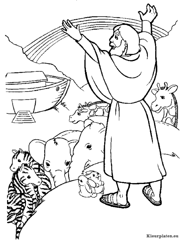 Bijbel ark van noah kleurplaten