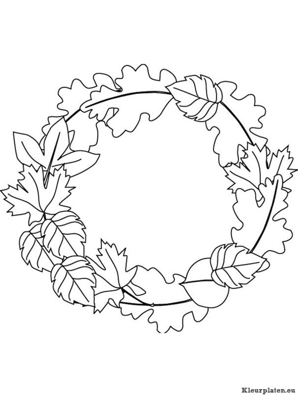 Blaadjes kleurplaten