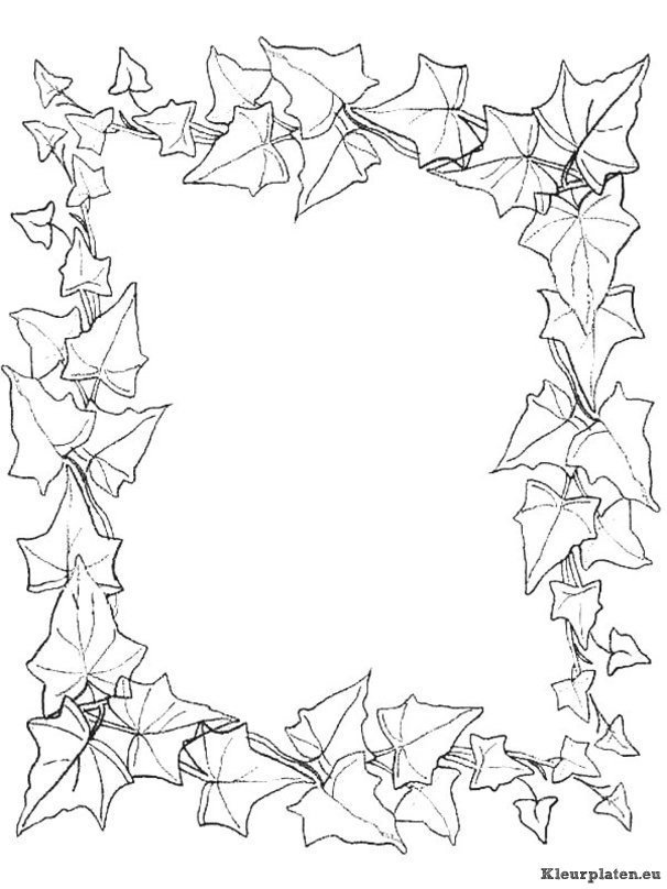 Blaadjes kleurplaten