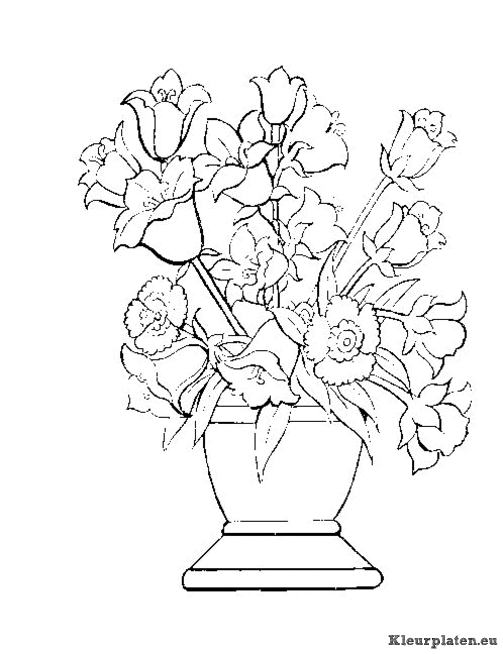 Bloemen kleurplaten
