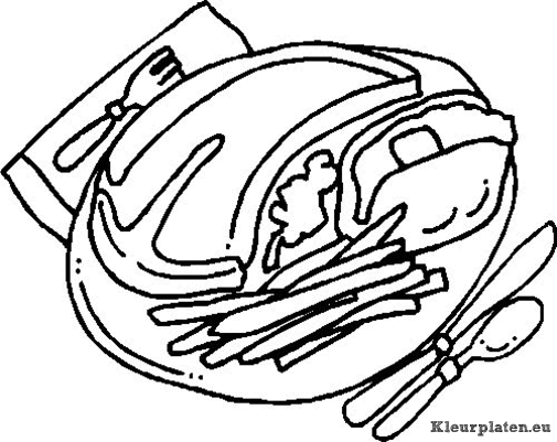 Eten kleurplaten
