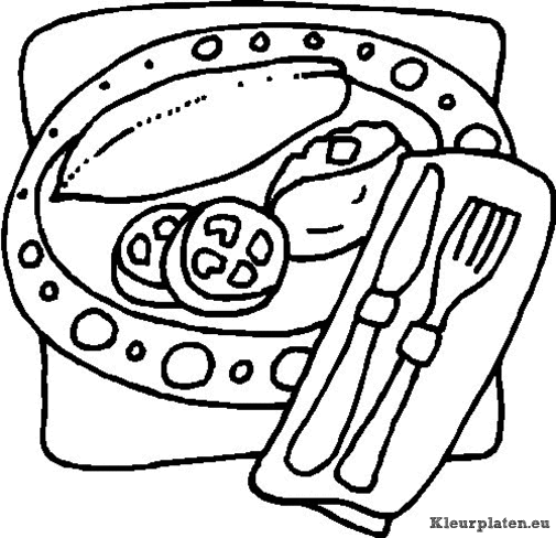 Eten kleurplaten