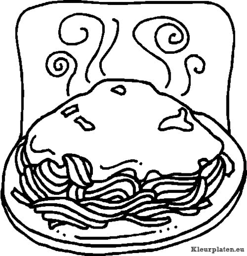 Eten kleurplaten