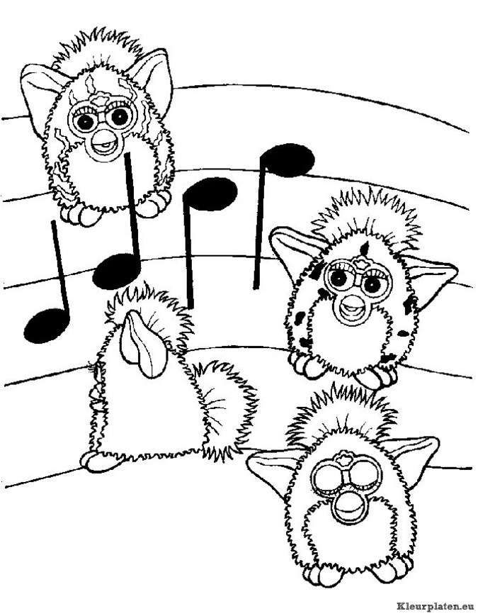 Furbie kleurplaten