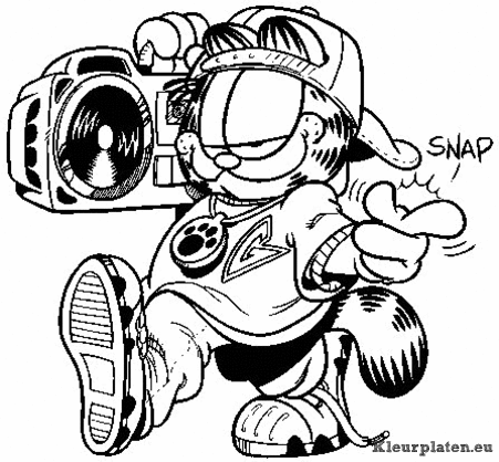 Garfield kleurplaten