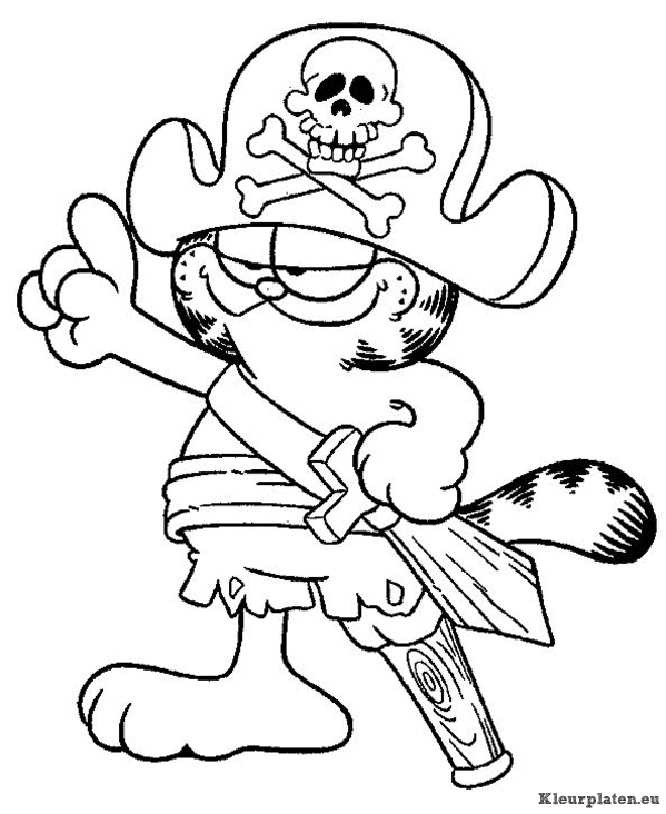 Garfield kleurplaten