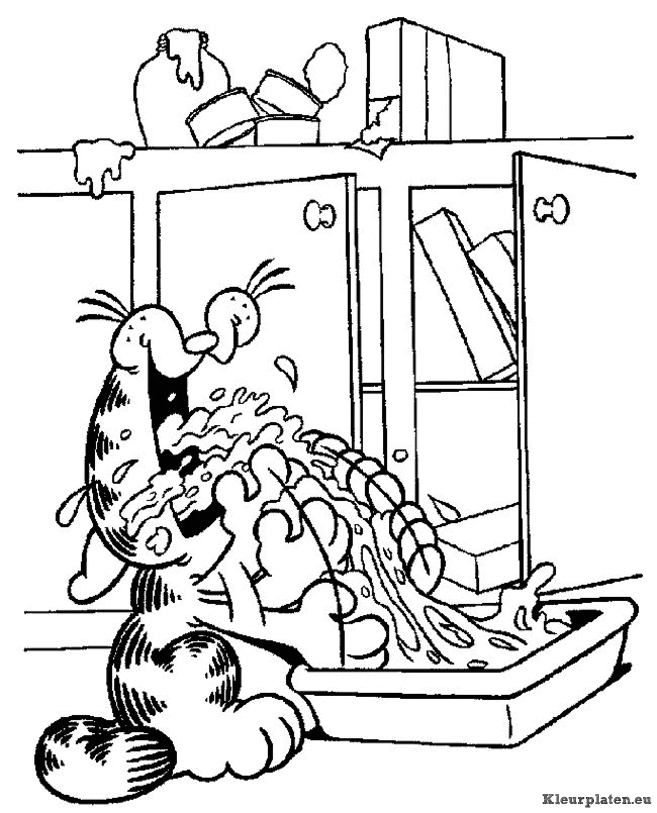 Garfield kleurplaten