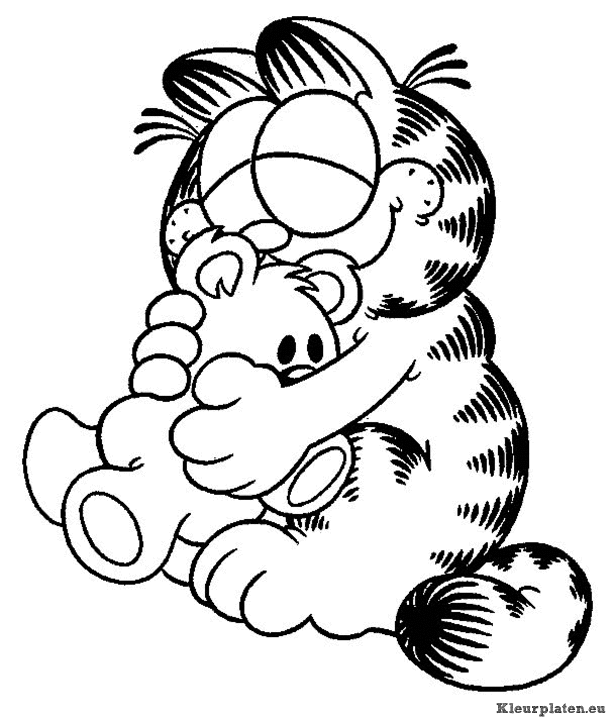 Garfield kleurplaat