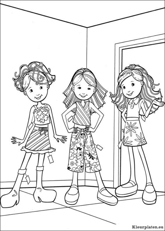 Groovy girls kleurplaten