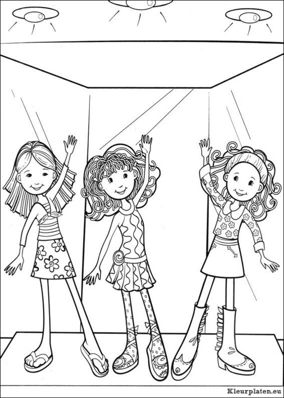 Groovy girls kleurplaten