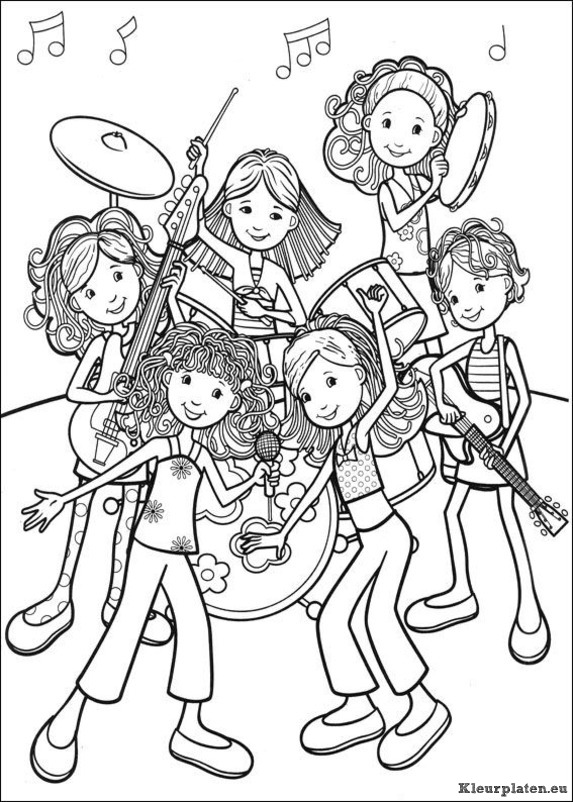 Groovy girls kleurplaten