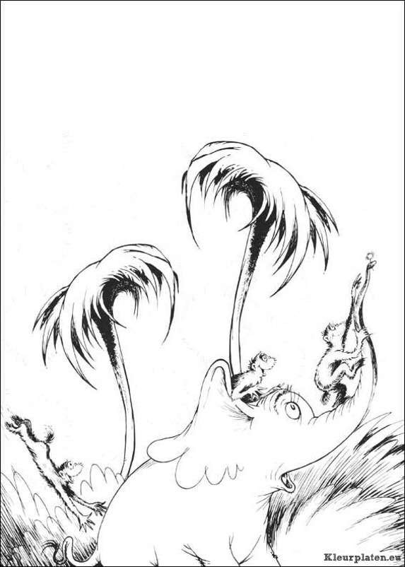 Horton van dr seuss kleurplaten