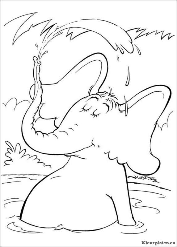 Horton van dr seuss kleurplaten