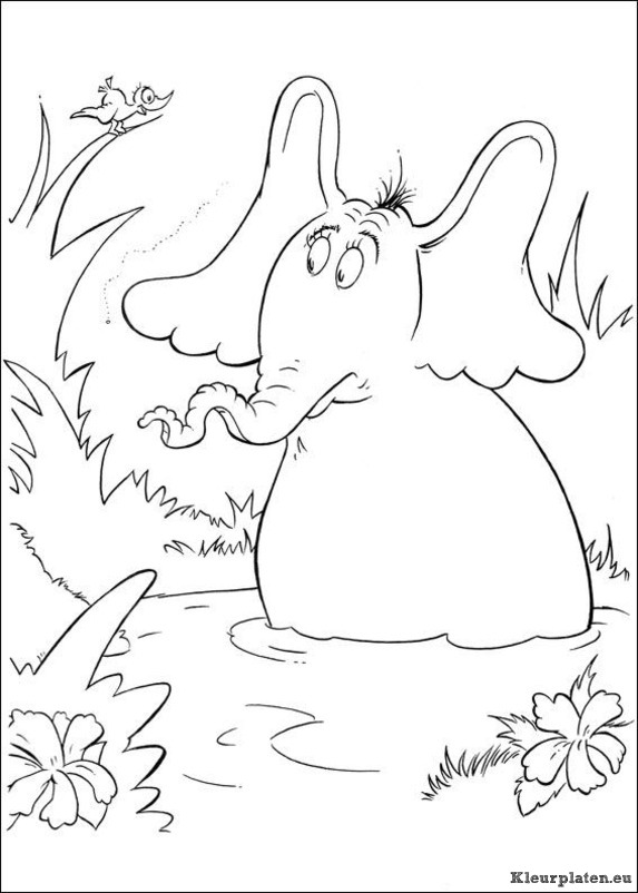 Horton van dr seuss kleurplaten