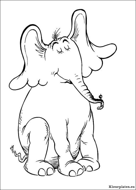 Horton van dr seuss kleurplaten