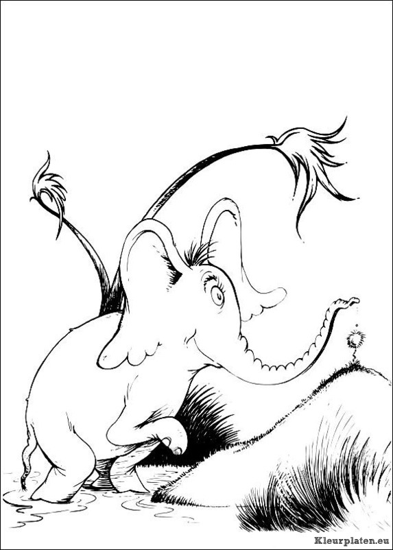 Horton van dr seuss kleurplaat