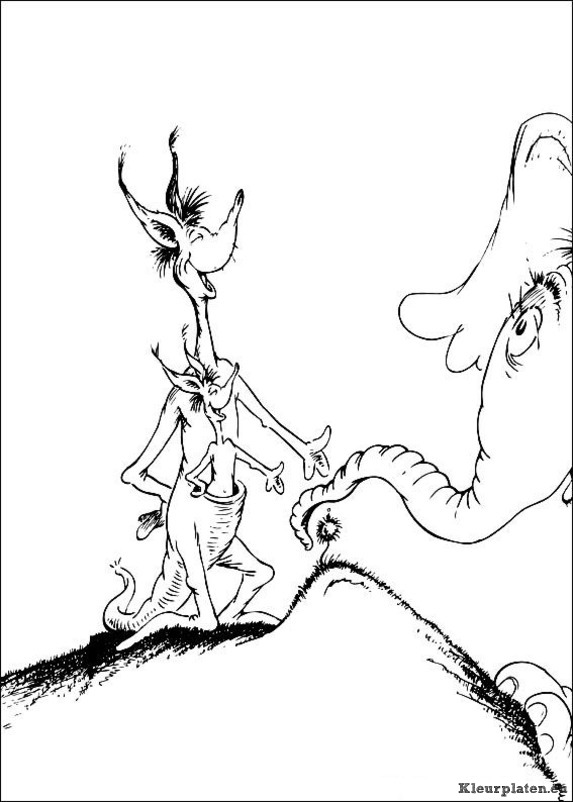 Horton van dr seuss kleurplaten