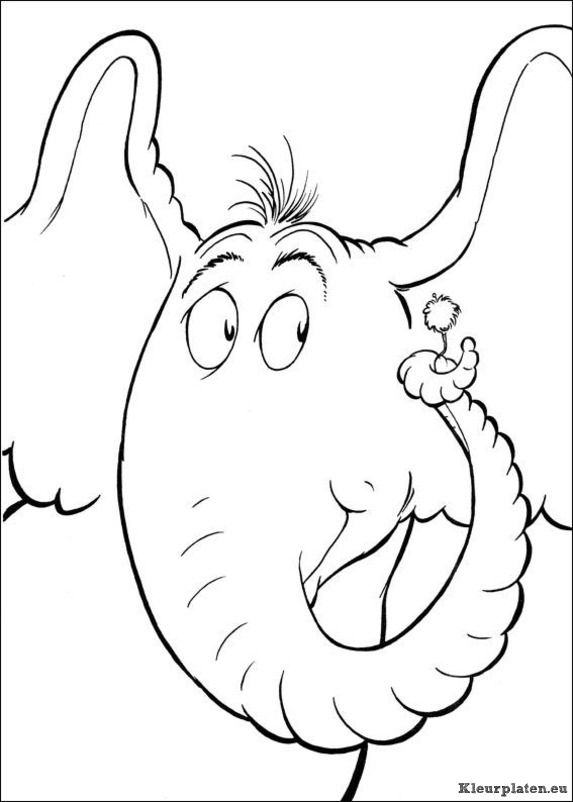 Horton van dr seuss kleurplaat