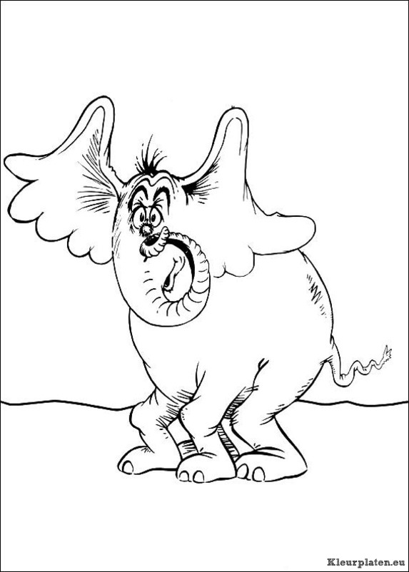 Horton van dr seuss kleurplaten
