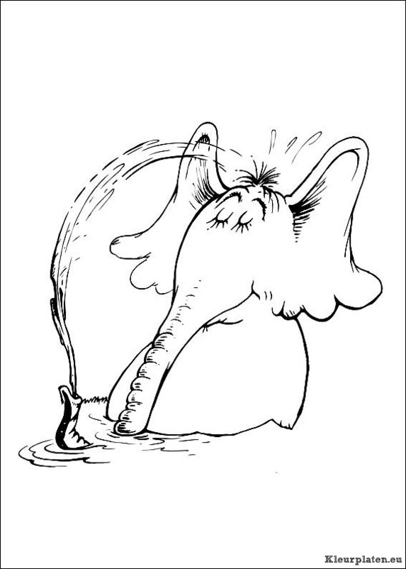 Horton van dr seuss kleurplaat