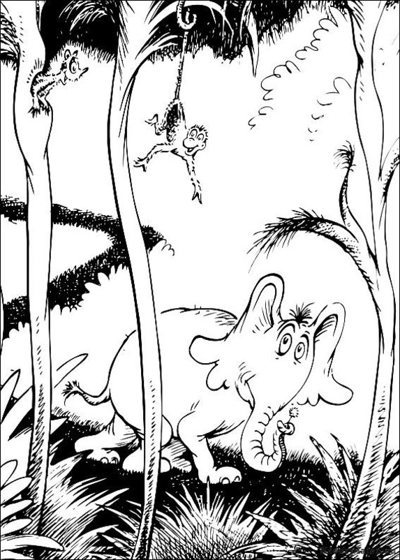 Horton van dr seuss kleurplaten