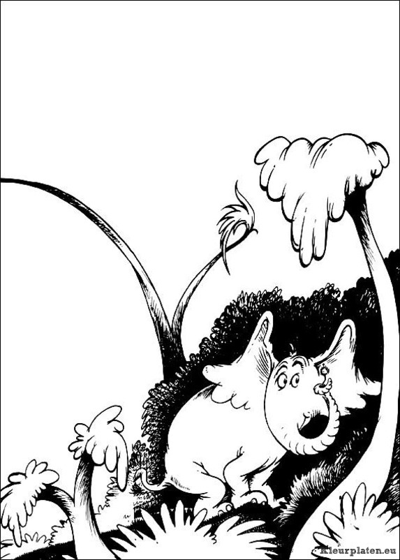 Horton van dr seuss kleurplaten