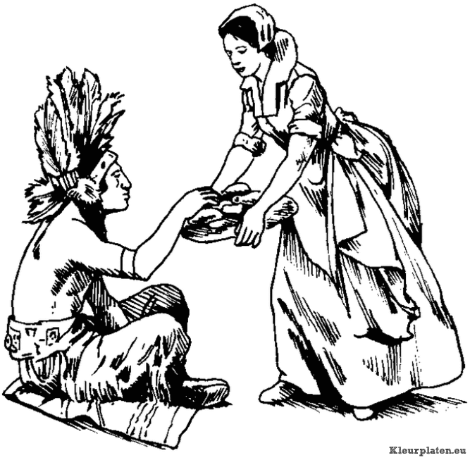 Indianen kleurplaten