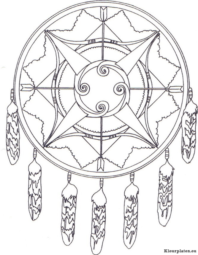 Indianen kleurplaten