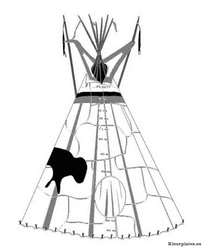 Indianen kleurplaten