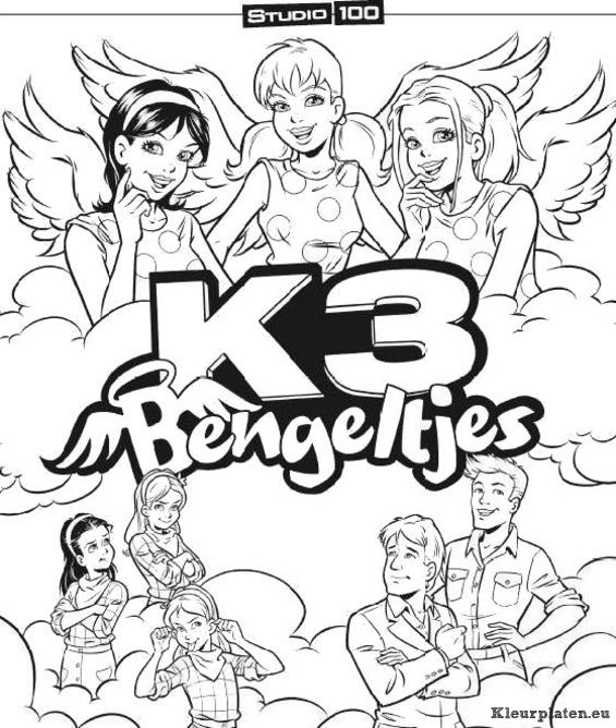 K3 bengeltjes kleurplaten