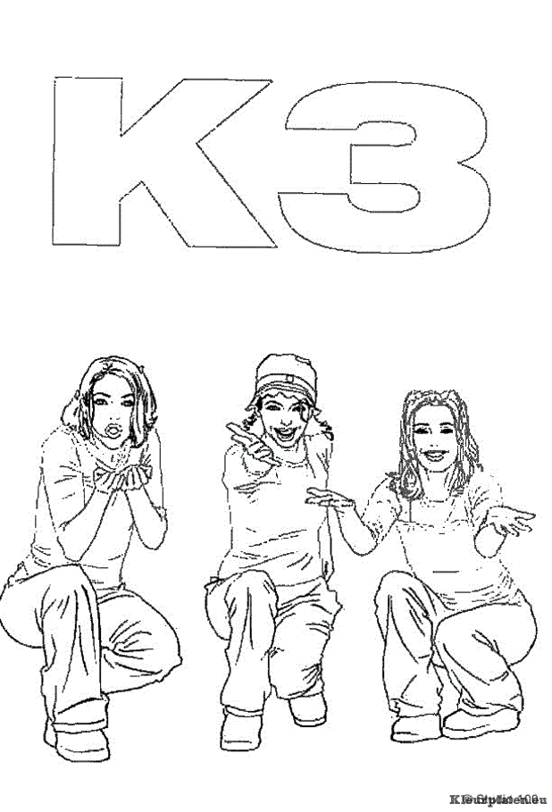 K3 kleurplaat