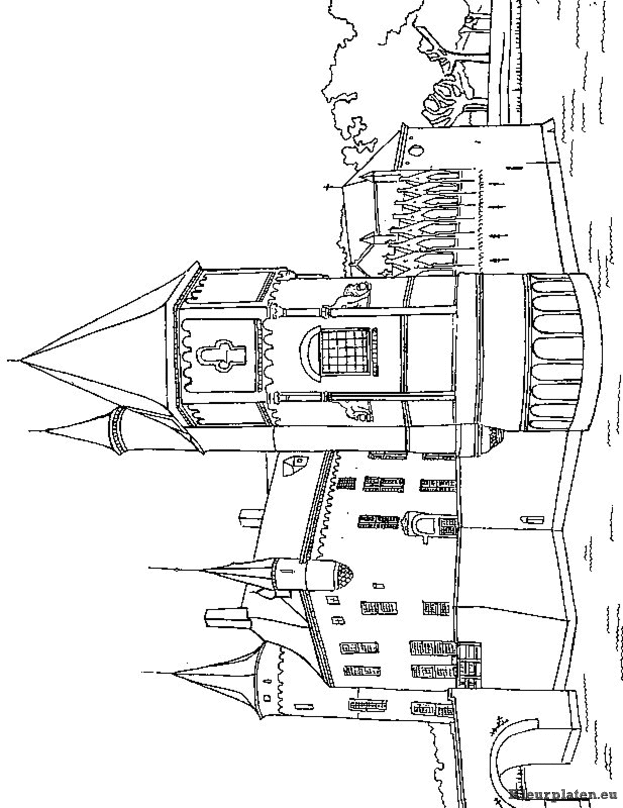 Kastelen kleurplaat