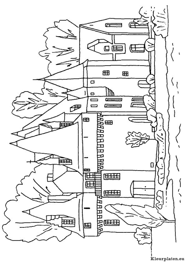 Kastelen kleurplaat