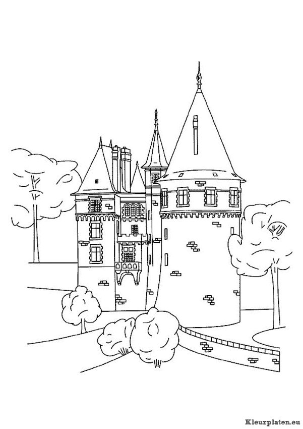 Kastelen kleurplaten