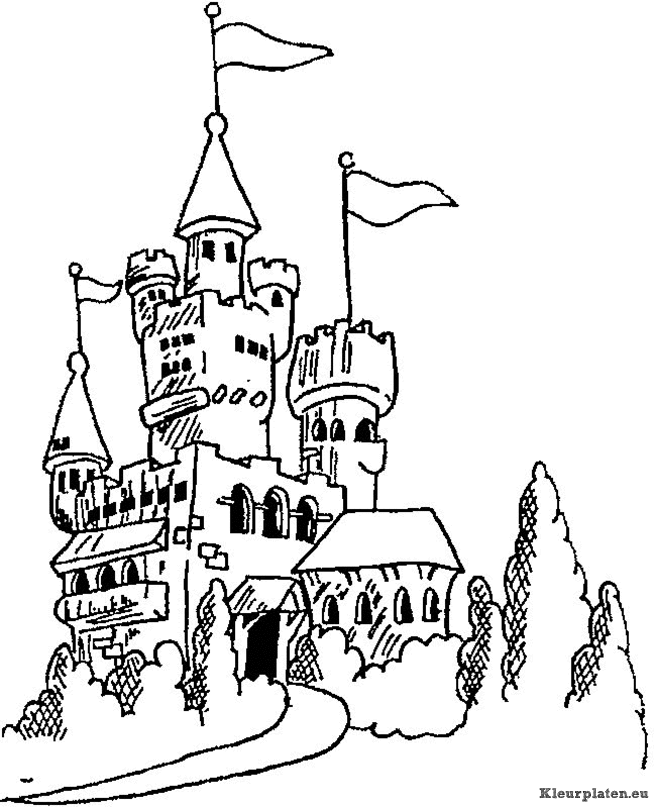 Kastelen kleurplaten