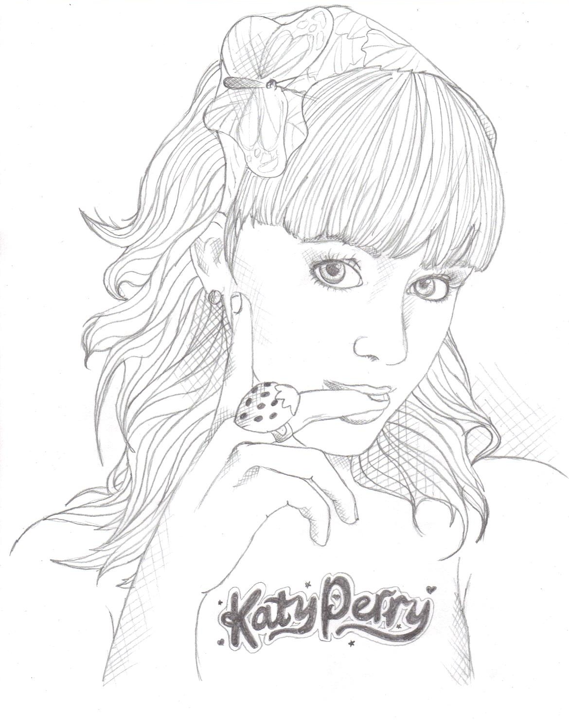 Katy perry kleurplaten