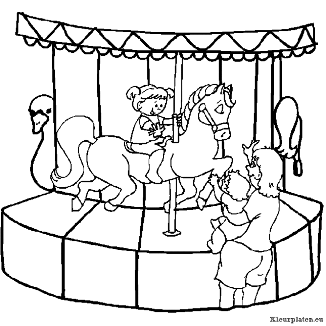 Kermis kleurplaten