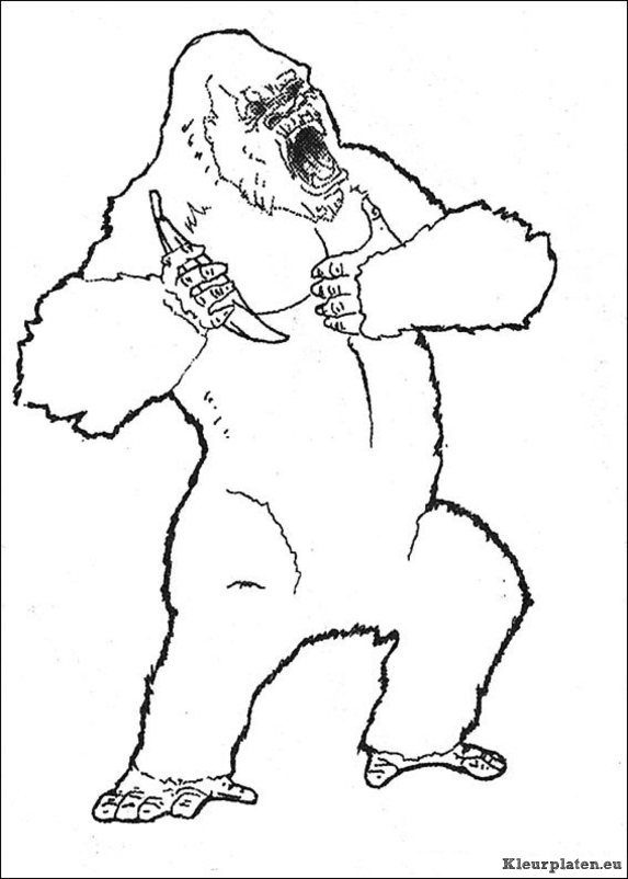 King kong kleurplaten