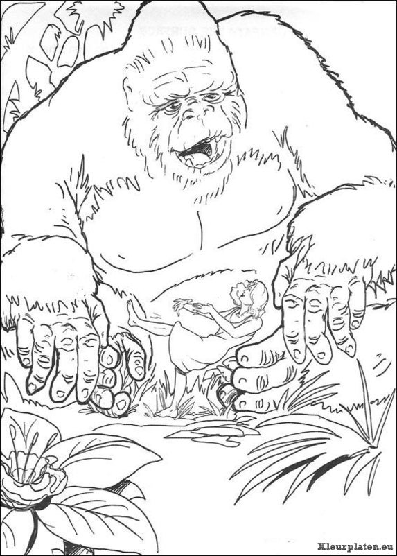 King kong kleurplaten