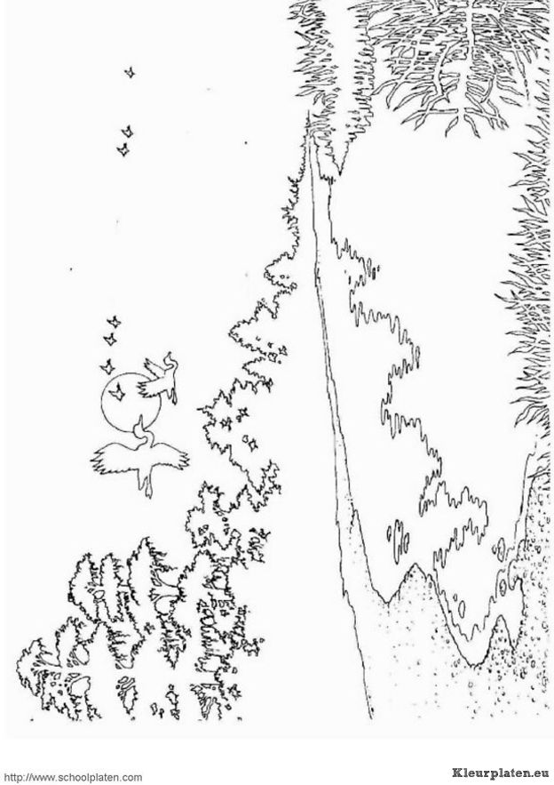 Landschap kleurplaten
