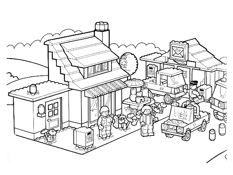 Lego city kleurplaten